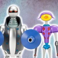 「昭和模型少年クラブ」大砲ロボット&監視ロボット（上月ルナミニフィギュア付き）