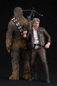 STAR WARS THE FORCE AWAKENS HAN SOLO & CHEWBACCA TWO PACK ARTFX+ STATUE