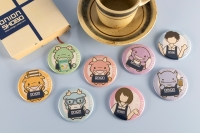 トレーディング缶バッジ かいじゅうせかいせいふく オニオン書房